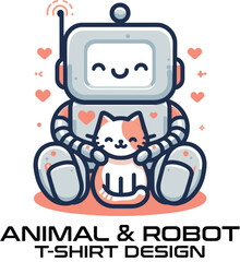 Animal And Robot Vector T Shirt Design