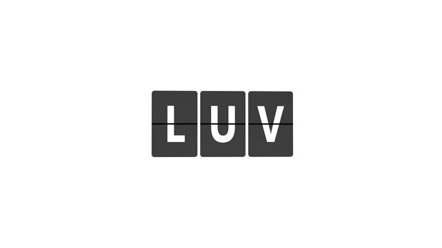 Word LUV on Flip Board
