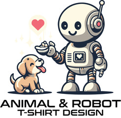 Animal And Robot Vector T Shirt Design