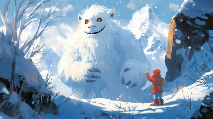 Abominable illustration. Snowbound Legends. Illustration