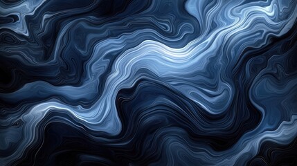 Obraz premium Abstract swirling patterns in shades of blue and gray, evoking fluidity and motion.