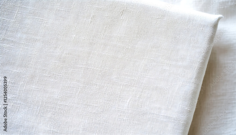 Aufkleber Smooth white textile draped elegantly showcasing delicate texture details for design concepts : Generative AI