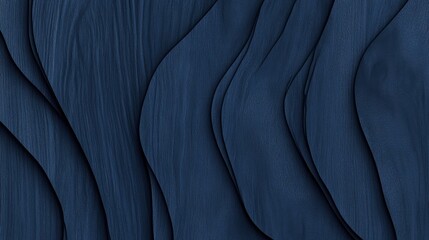 Obraz premium A close-up of textured, wavy dark blue wood adds depth and sophistication, ideal for backgrounds in interior design, branding, or creative projects needing a modern touch,