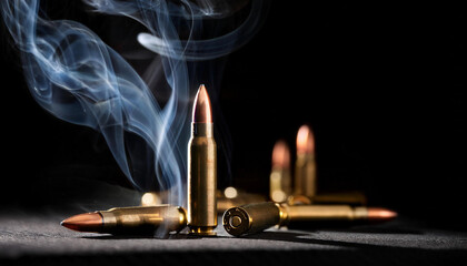 cartridge instances with smoke falling on black heritage