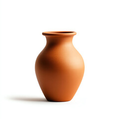 An elegant terracotta vase, showcasing traditional craftsmanship. Its smooth surface and classic shape make it a perfect decorative piece for homes or cultural settings.