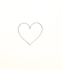 Elegant Thin Line Heart with a Neutral Background