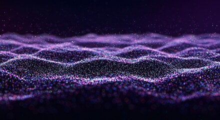 digital particles wave flow, Digital cyberspace abstract background