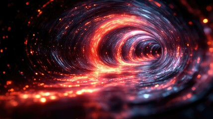 Obraz premium A swirling tunnel of vibrant colors, evoking a sense of depth and movement.
