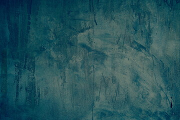 Blue concrete cement wall grunge texture for background
