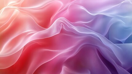 Fototapeta premium Abstract silk fabric flows with vibrant color gradient transitions