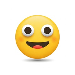 Fototapeta premium 3D Smiling Emoji with Rosy Cheeks