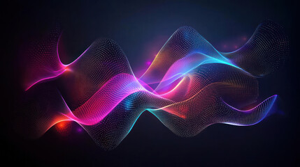 Abstract Colorful Digital Wave Design
