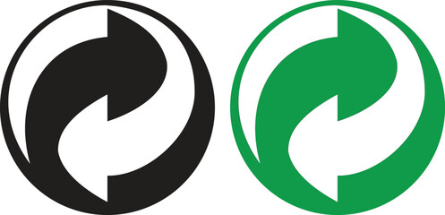 set of recycle sign. vector design isolated on white background. Vector illustration
