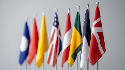 International Flags Displayed
