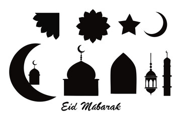 Eid mubarak festival decorative greeting background.