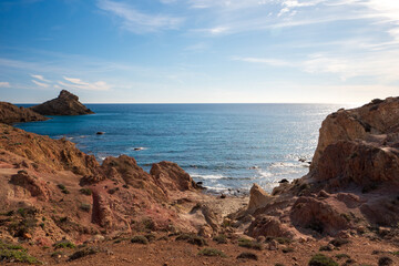 Cala de las Sirenas und Punta Baja im Naturpark del Cabo de Gata-Níjar, Provinz Almería, Autonome...