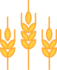 Golden wheat grain icon design.