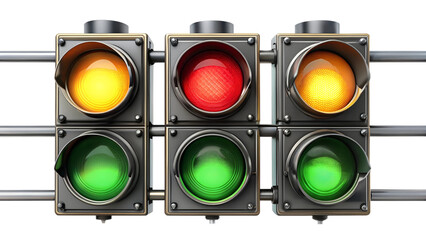 traffic light isolated on white
