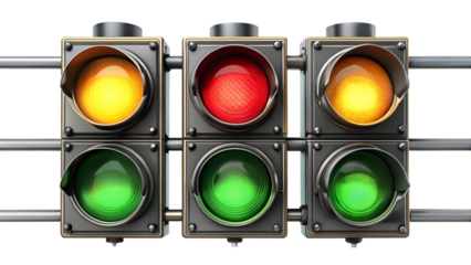 traffic light isolated on white