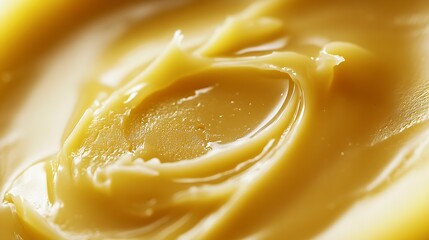 Textured golden butter in a luxurious jar showcasing creamy consistency : Generative AI