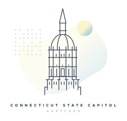 Connecticut State Capitol - Hartford - Stock Illustration