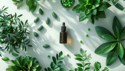 Organic Beauty Product with Greenery