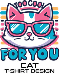 Cat Vector T Shirt Design