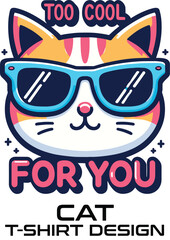 Cat Vector T Shirt Design