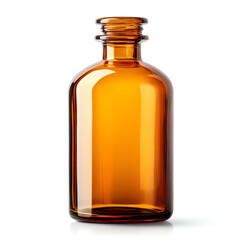 A clear, amber glass bottle with a narrow neck, perfect for preserving and showcasing liquids. Its elegant design is ideal for use in kitchens, bars, and laboratories.