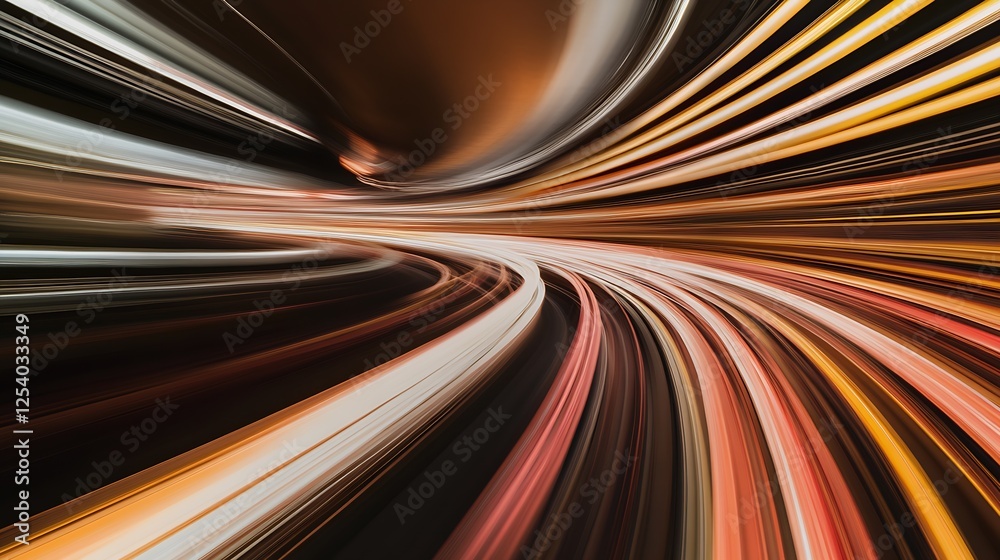 Leinwandbilder dynamic swirls of light creating an artistic urban atmosphere : generative ai