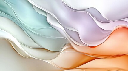 Abstract  background with flowing gradients, pastel colors , modern aesthetic, elegant and clean composition