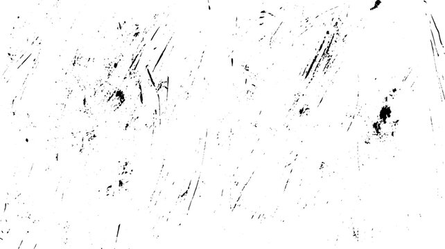 Fototapeta A textured background featuring random black scratches and marks on a white surface, creating an abstract and distressed appearance.