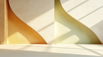 background with geometric shapes, soft shadows, muted earthy tones, perfect symmetry, modern aesthetic