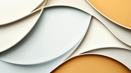 Minimalist abstract background with geometric shapes, soft shadows, muted earthy tones, perfect symmetry, clean and modern aesthetic, negative space for text, high-resolution