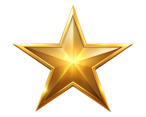 gold star on white background