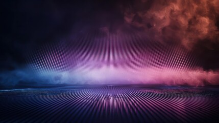Dark Neon Abstract Background With Smoke And Light Effects