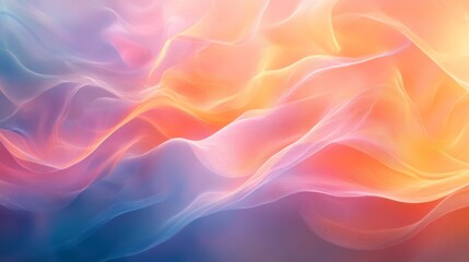 Obraz premium Abstract waves of pastel colors create a gentle fluid texture