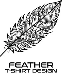 Feather Vector T Shirt Design