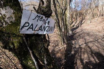 Sign for Palanzone, Lombardy, Italy