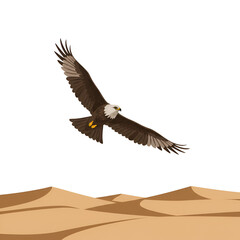 Fototapeta premium Bird of Prey in Desert Sky