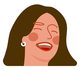 laughing woman vector illustration