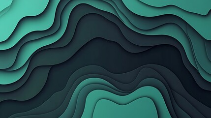 Obraz premium Teal abstract wave background
