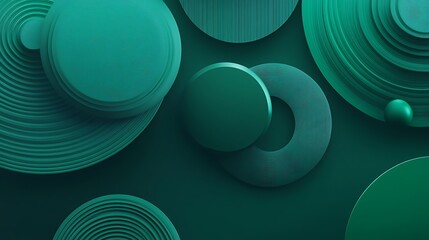 Teal circles, abstract background