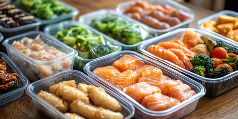 Fototapeta premium Food Containers Stock Photo