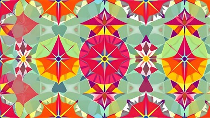Fototapeta premium Abstract Geometric Patterns with Vibrant Colors