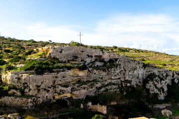 Cave Dwelling in Melliea. Malta.