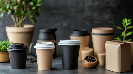 Sustainable eco-friendly packaging with plants