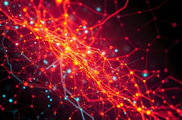 Fototapeta premium Cyberpunk Interconnected Networks