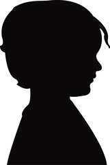 a child head silhouette vector