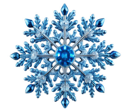 blue snowflake on white background